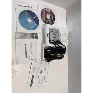 Aiptek Pocket DV II 1.3 Mega VM-1L Digital Camcorder Silver Retro Y2K Bundle